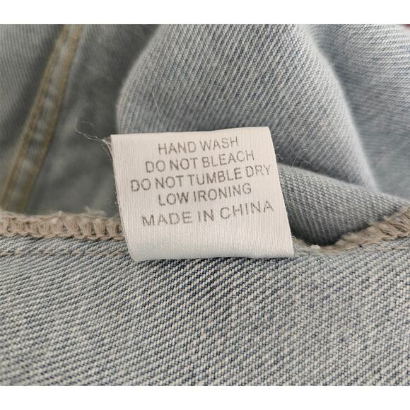 DETRE Everyday Dress-Up Buttercup Oversized Rip Denim Jacket by Dede Raad Sz L - Picture 11 of 14